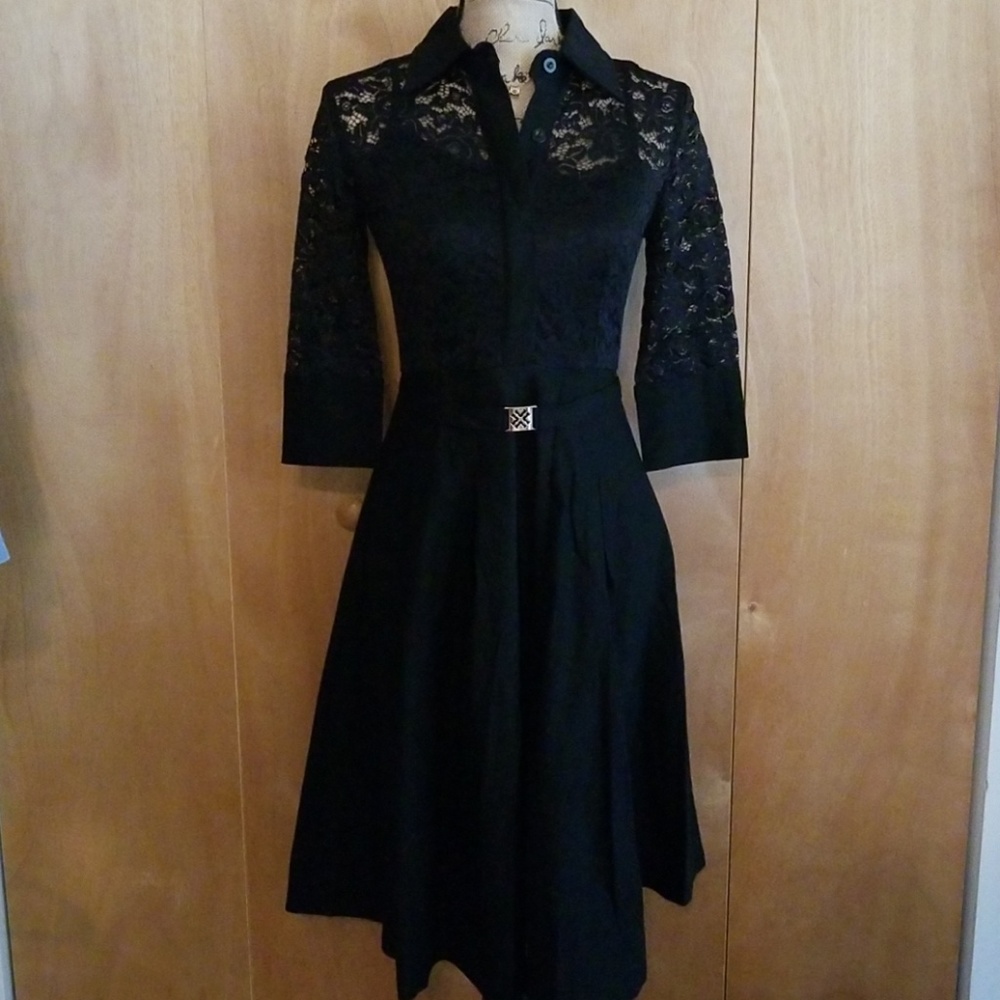 Knee-length Black Dress